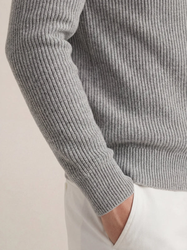 Lusciano Cashmere Cardigan Grey