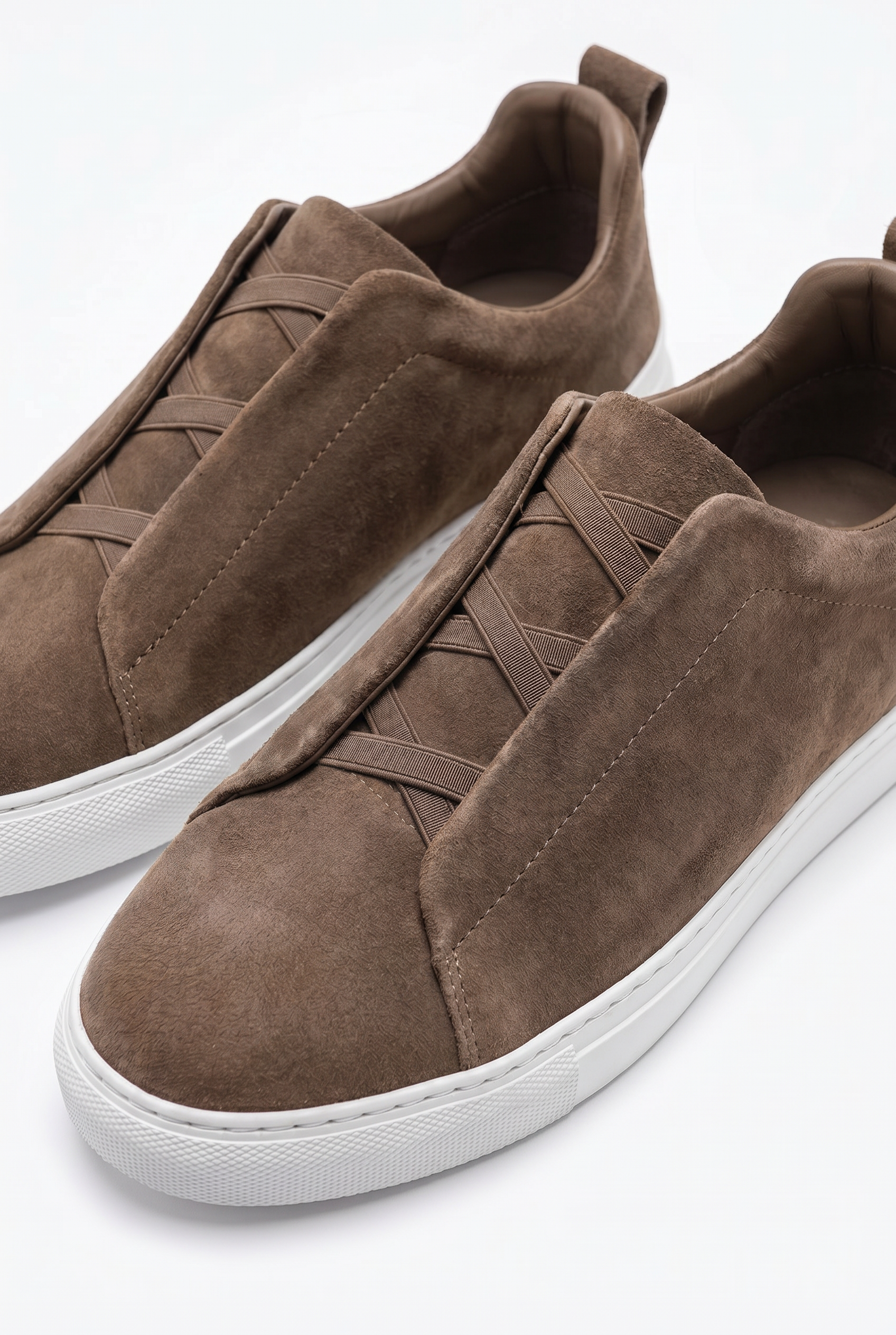 Monaco Suede Triple Stitch Taupe
