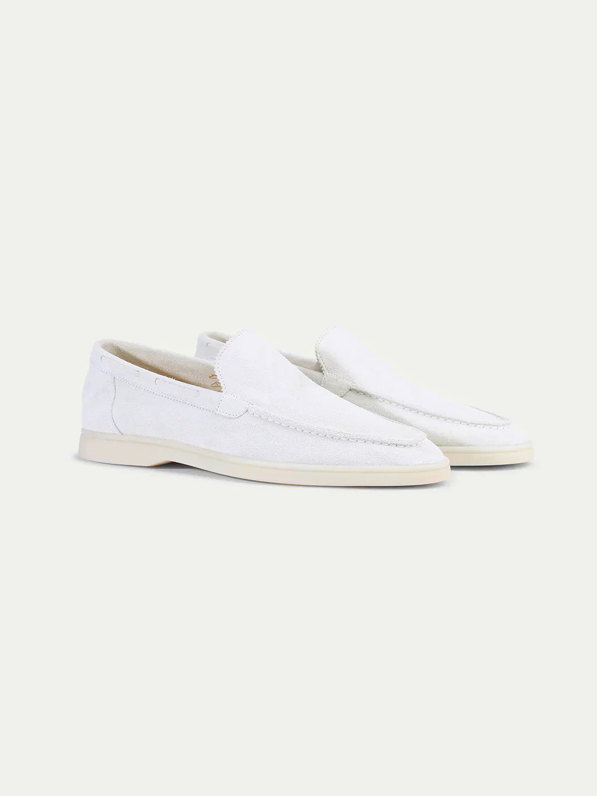 Classic Suède Loafer Pearl White