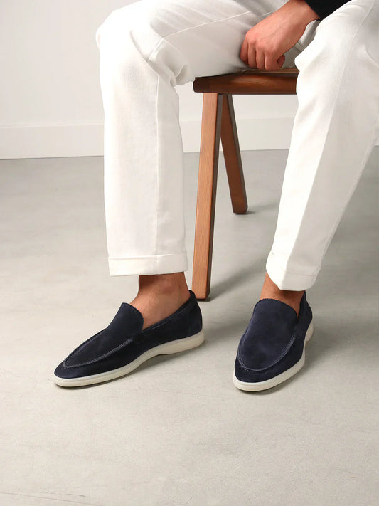 Suede Summer Loafer Navy Blue