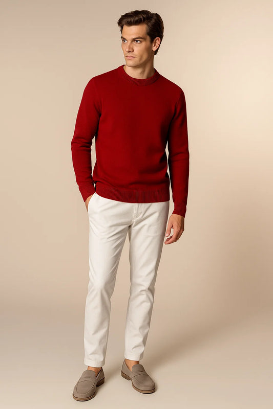 Laurenti cashmere crewneck Burgundy
