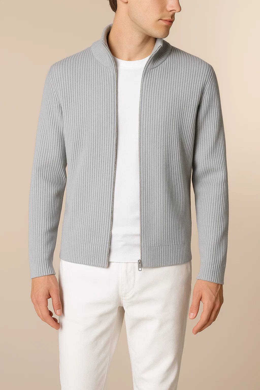 Lusciano Cashmere Cardigan Baby Blue