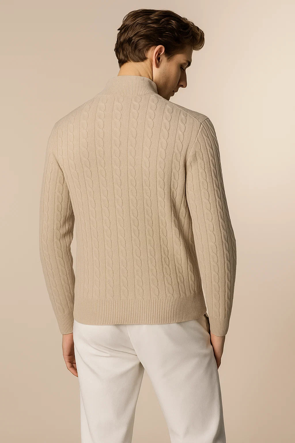 Varello Cashmere Half-Zip knit Camel