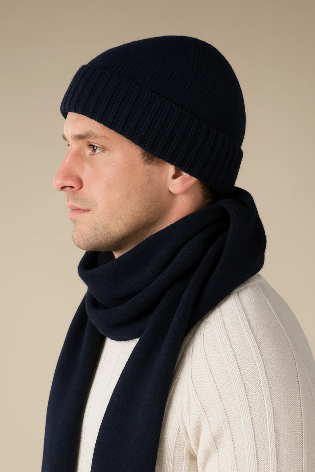Cashmere Navy Hat