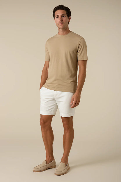 Linen City T-shirt Dark Taupe