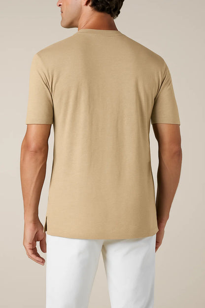 Linen City T-shirt Dark Taupe