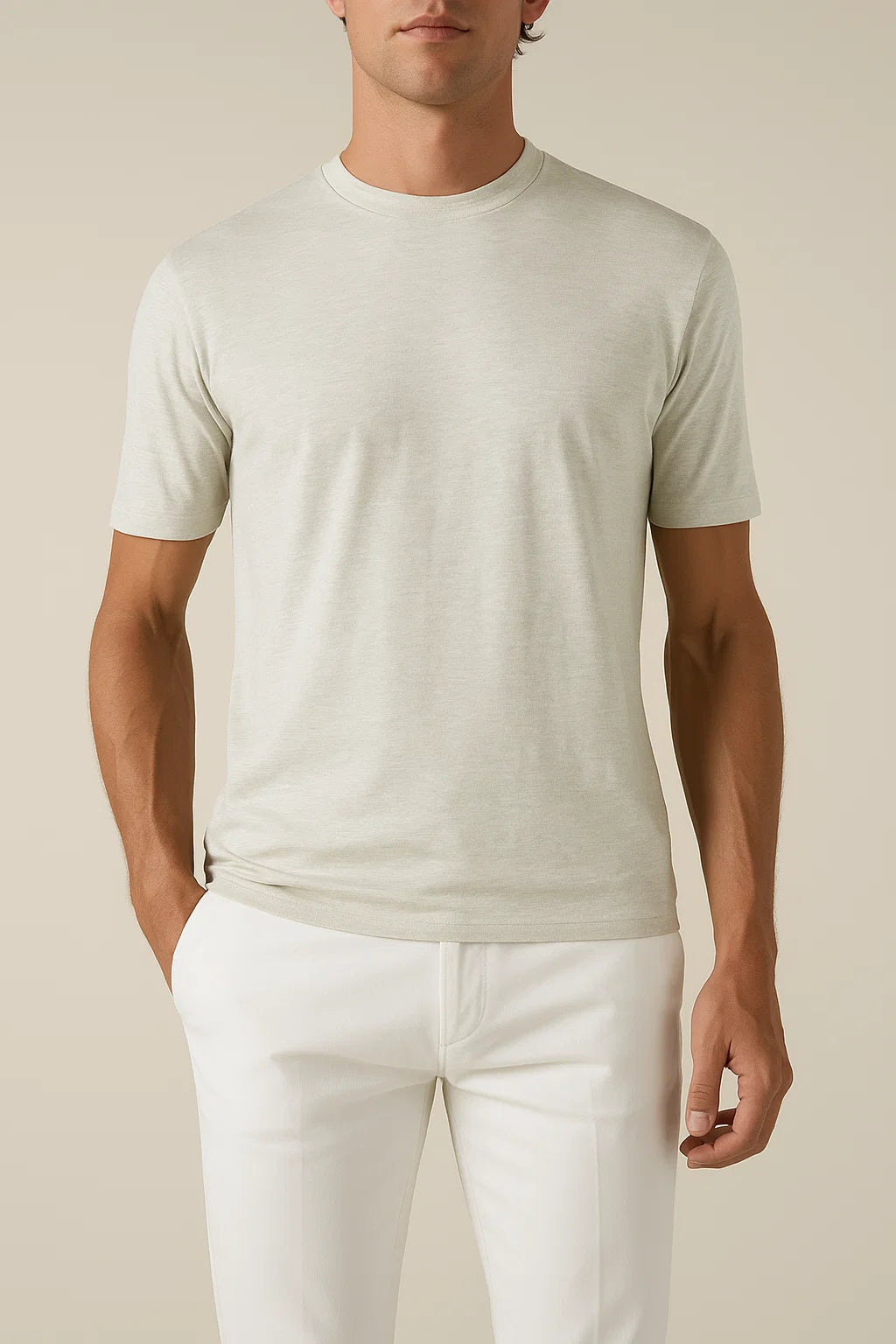 Linen City T-shirt Leisure Green