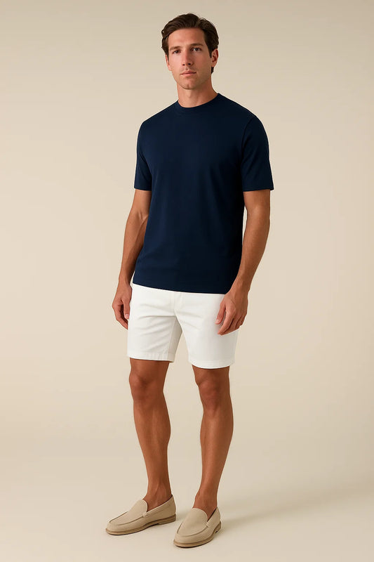 Linen City T-shirt Navy