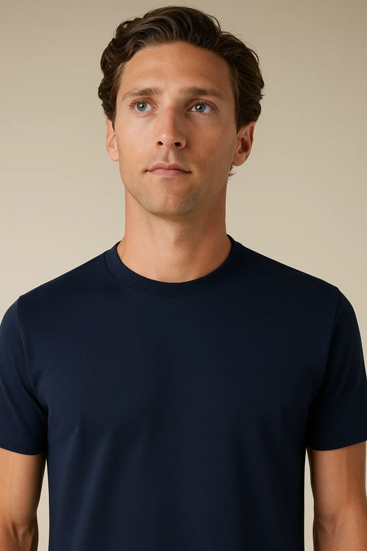 Linen City T-shirt Navy