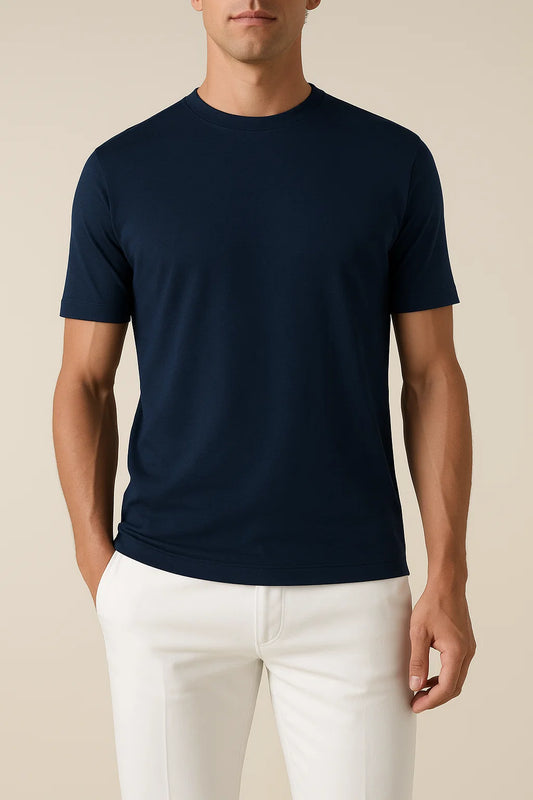 Linen City T-shirt Navy