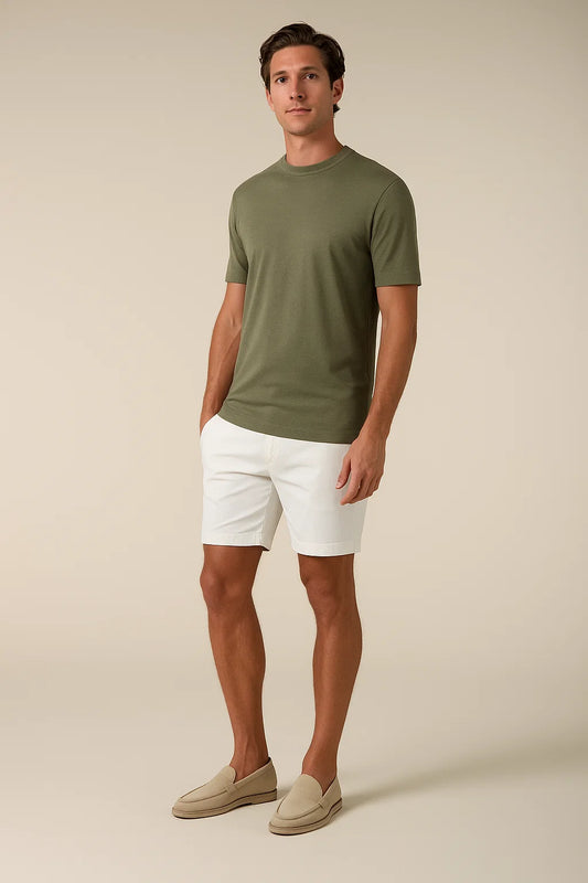 Linen City T-shirt Olive