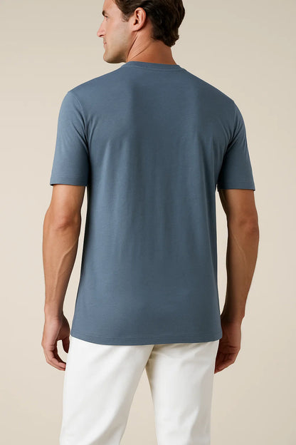 Linen City T-shirt Steel Blue