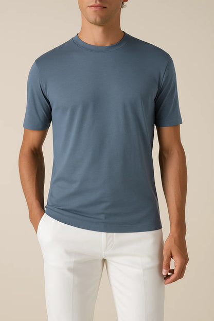 Linen City T-shirt Steel Blue